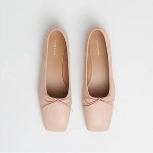 Mansur Gavriel square toe ballerina ballet pink